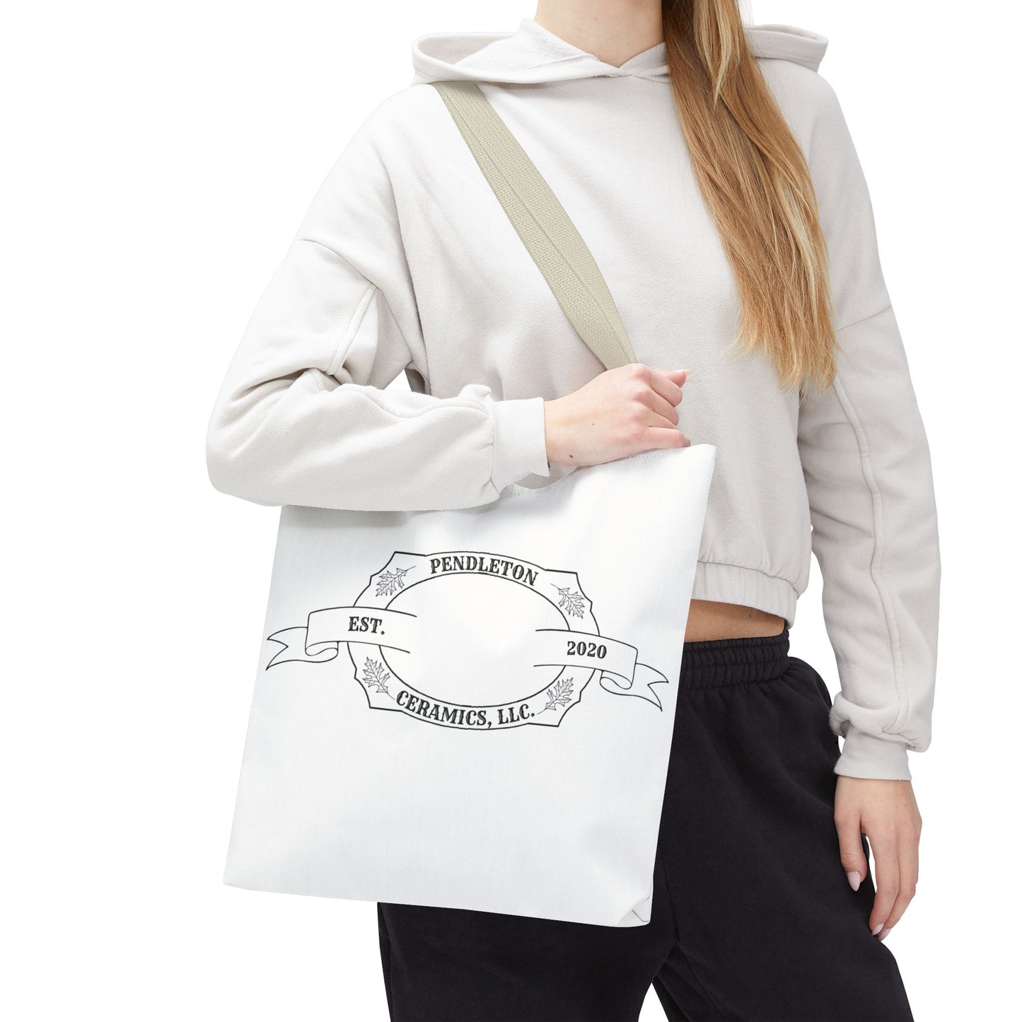 Pendleton Ceramics Logo White Tote Bag