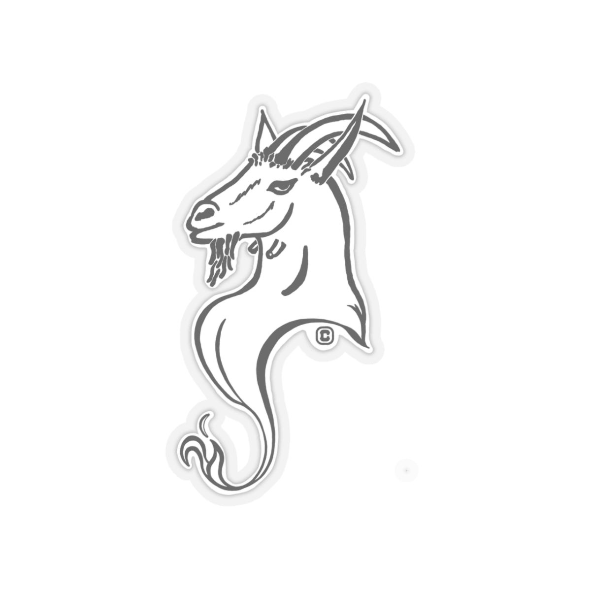 Goat Animal Bust Drawing Kiss-Cut Stickers