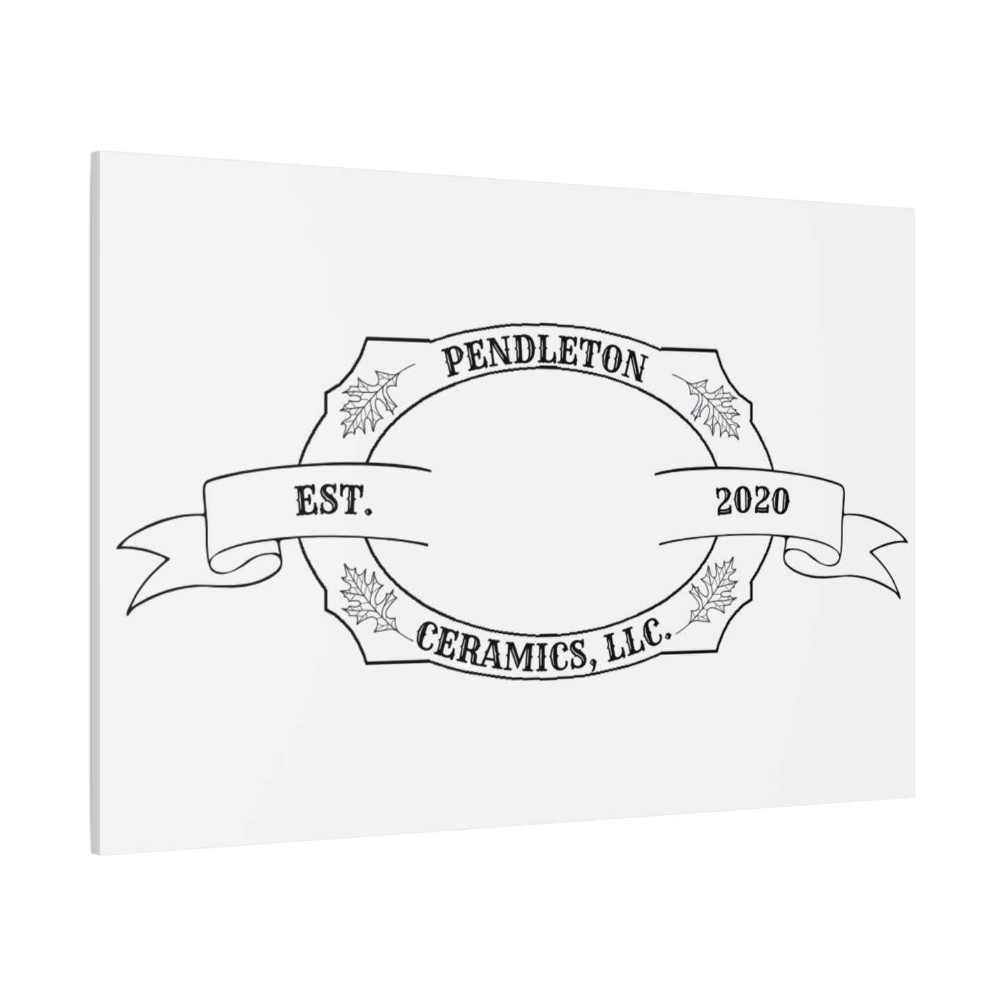Pendleton Ceramics Logo Custom Framed Canvas Wall Art