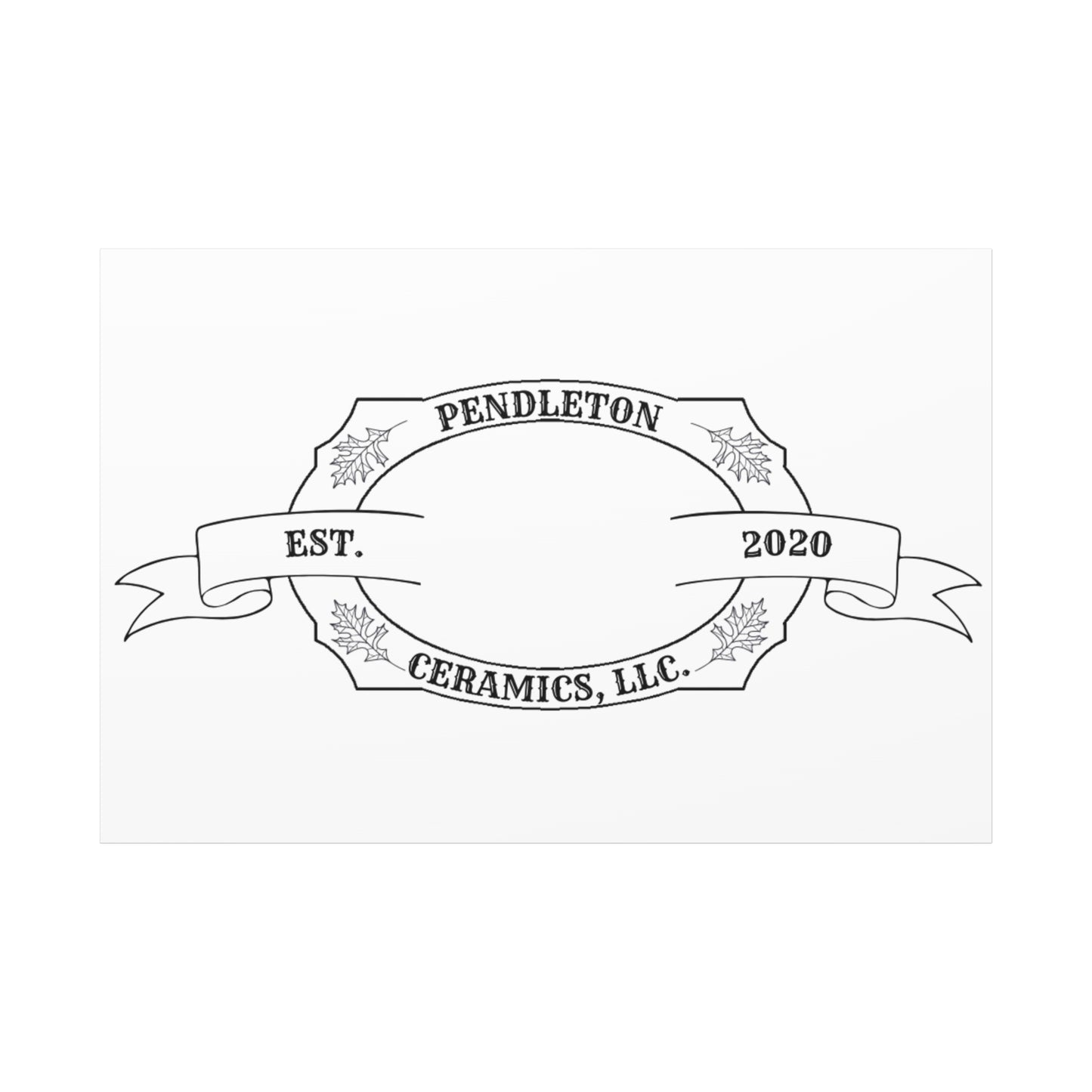 Pendleton Ceramics Logo Custom Framed Canvas Wall Art