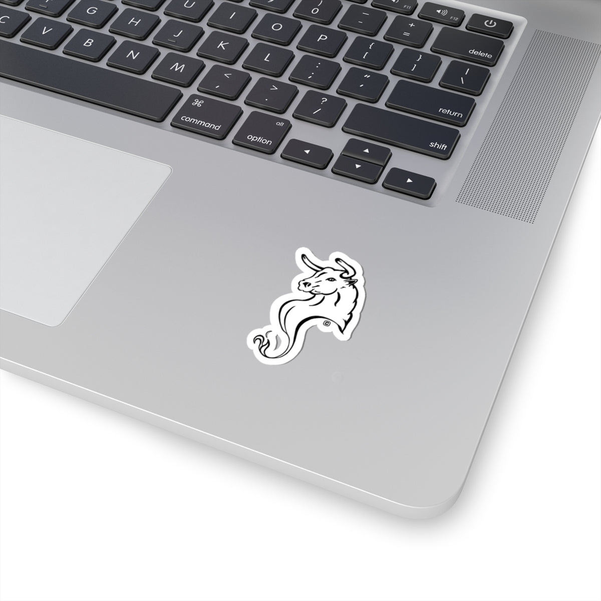 Bull Horns Up Animal Bust Drawing Kiss-Cut Stickers