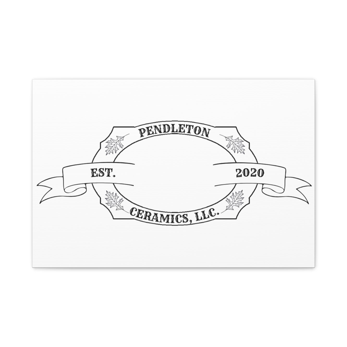 Pendleton Ceramics Logo Custom Framed Canvas Wall Art