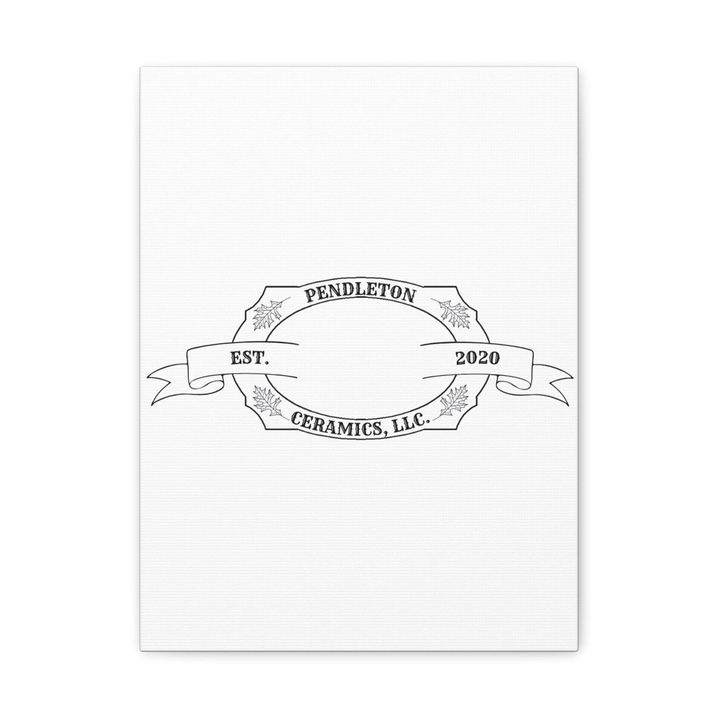 Pendleton Ceramics Logo Custom Framed Canvas Wall Art