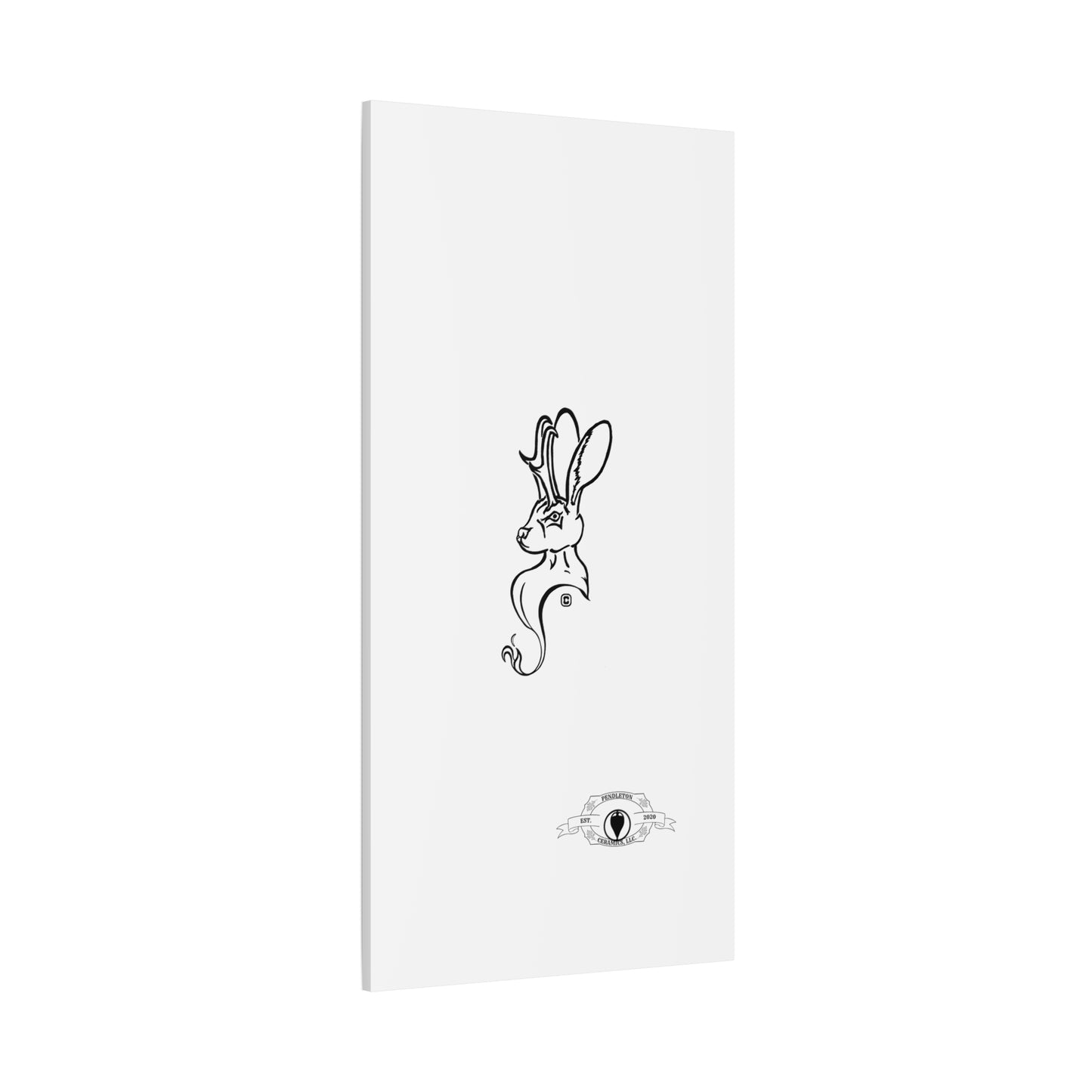 Jackalope Bust Drawing Art Stretched Canvas Wall Decor