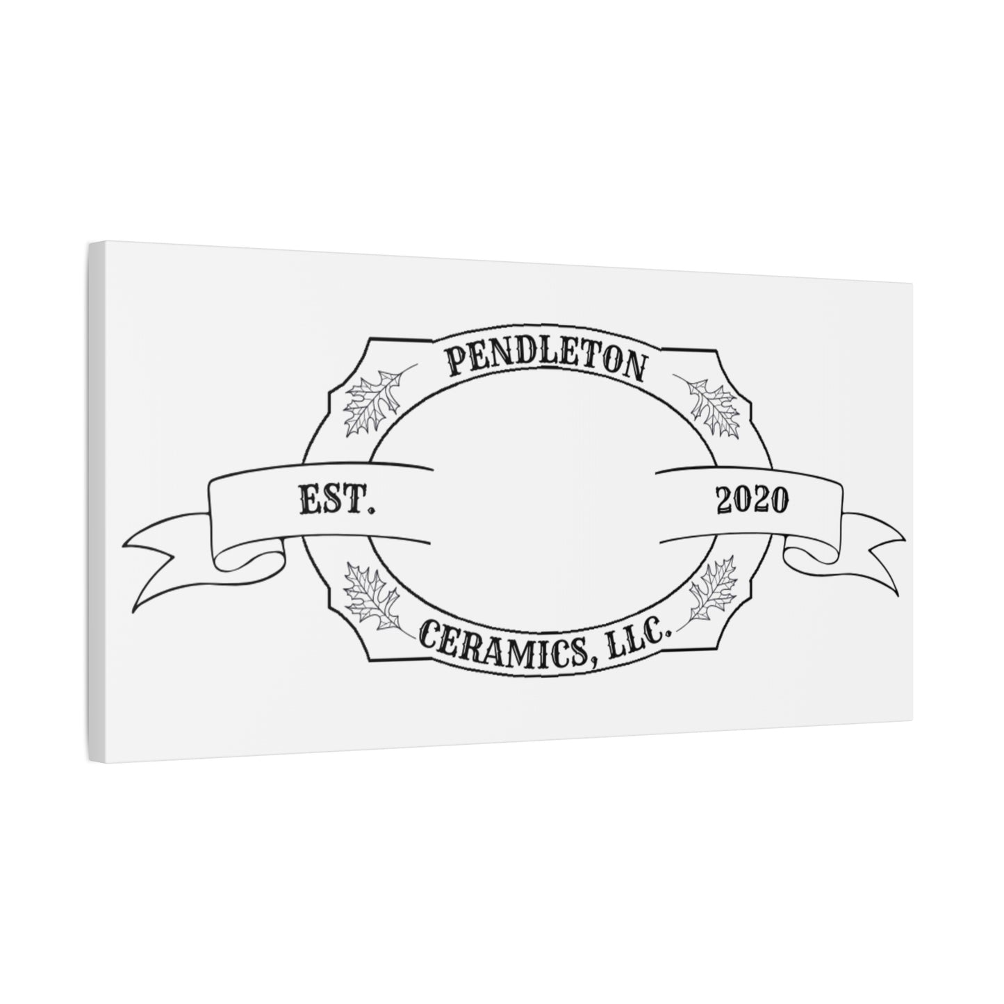 Pendleton Ceramics Logo Custom Framed Canvas Wall Art