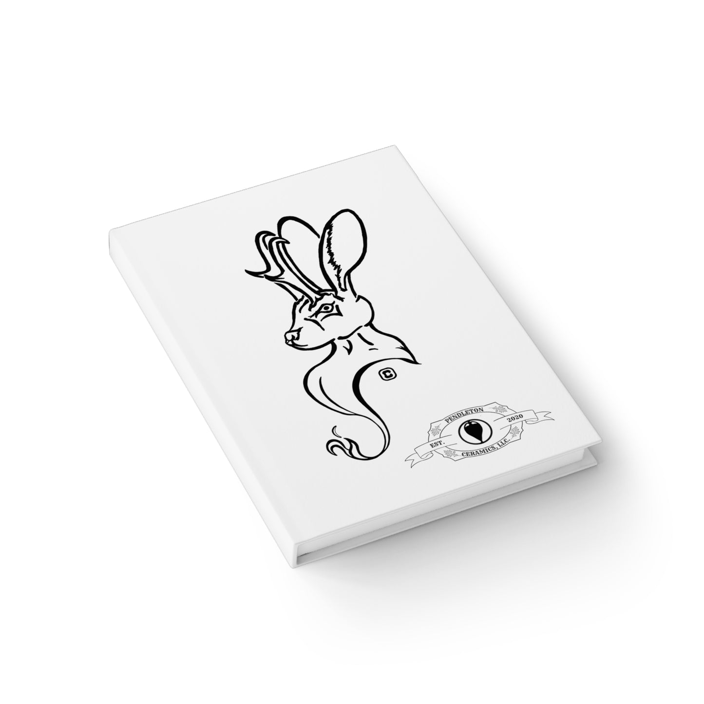 Jackalope Bust Drawing Blank Sketchbook Journal