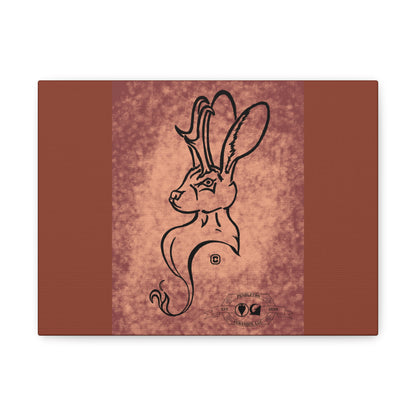 Dust Storm Jackalope Bust Drawing Canvas Wall Decor