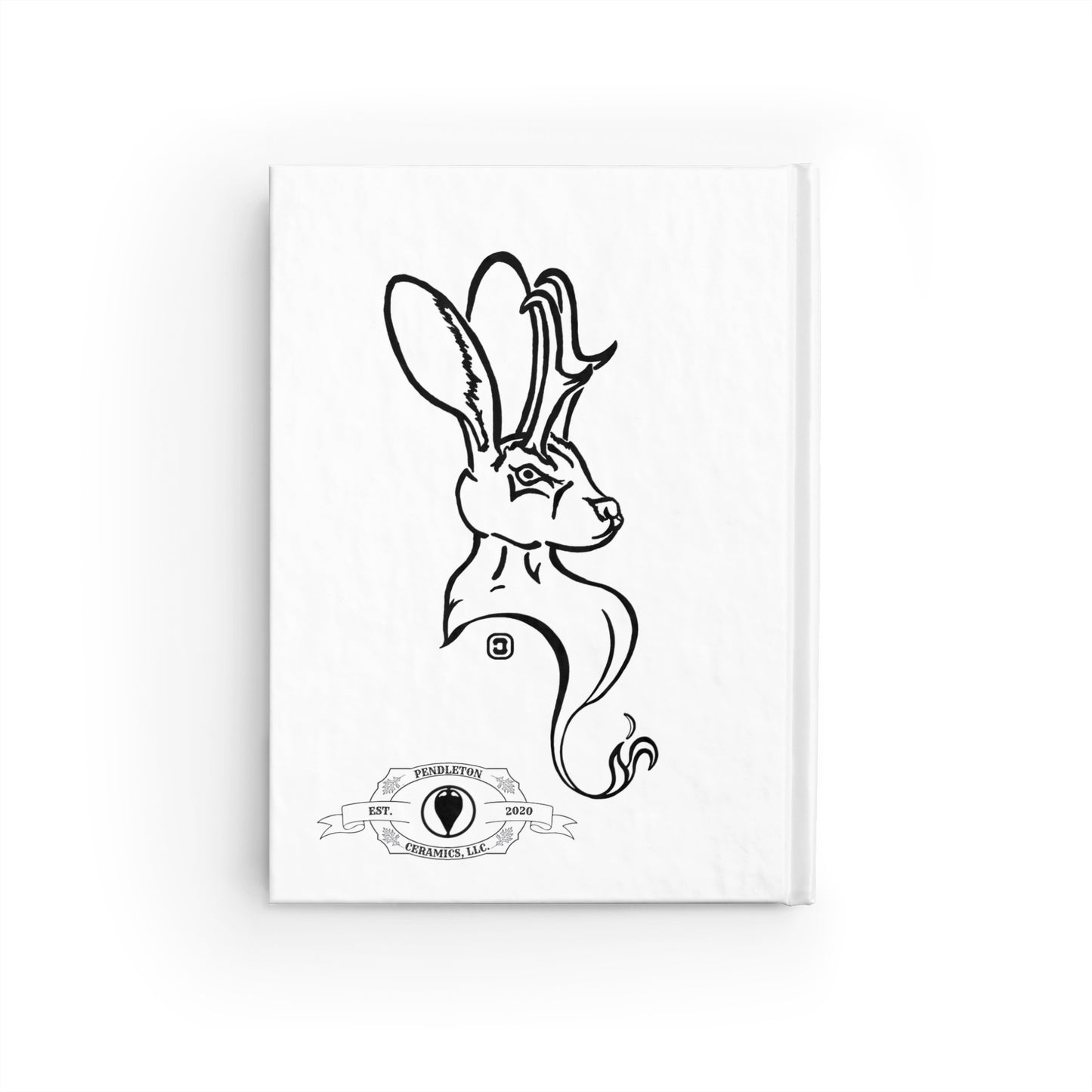 Jackalope Bust Drawing Blank Sketchbook Journal
