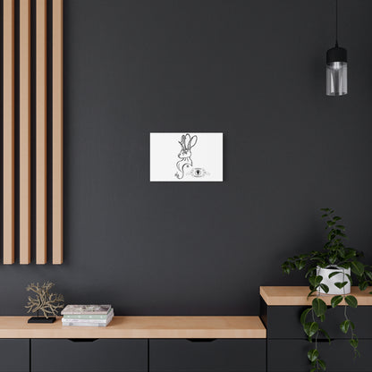 Jackalope Bust Drawing Art Stretched Canvas Wall Decor