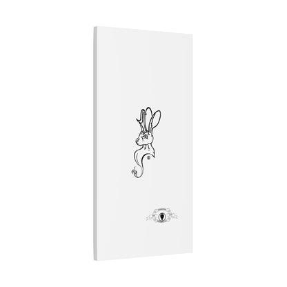 Jackalope Bust Drawing Art Stretched Canvas Wall Decor