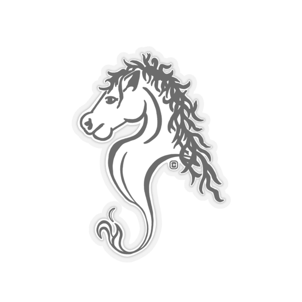 Horse Animal Bust Drawing Kiss-Cut Stickers