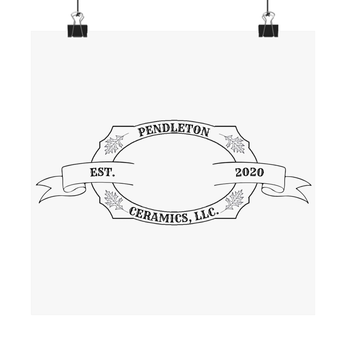 Pendleton Ceramics Logo Matte Vertical Poster