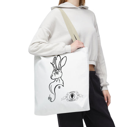 Jackalope Bust Drawing Tote White Bag