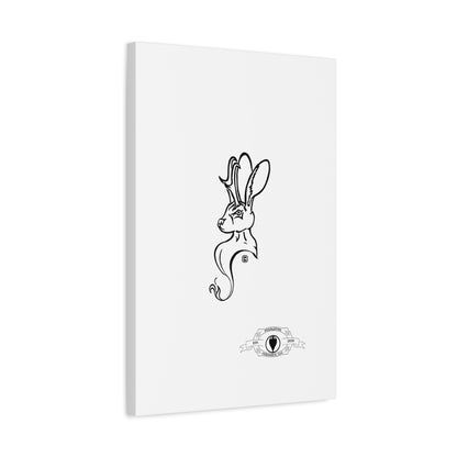 Jackalope Bust Drawing Art Stretched Canvas Wall Decor