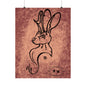 Dust Storm Jackalope Bust Drawing Wall Art
