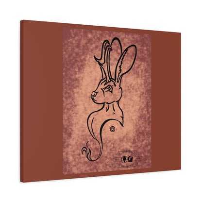 Dust Storm Jackalope Bust Drawing Canvas Wall Decor