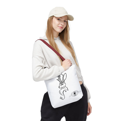 Jackalope Bust Drawing Tote White Bag