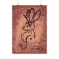 Dust Storm Jackalope Bust Drawing Wall Art