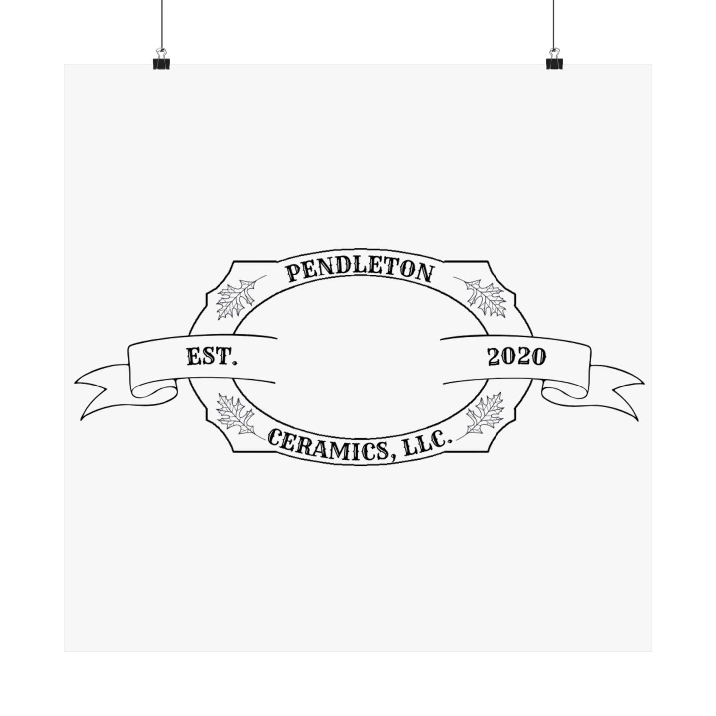 Pendleton Ceramics Logo Matte Vertical Poster
