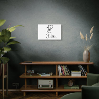 Jackalope Bust Drawing Art Stretched Canvas Wall Decor