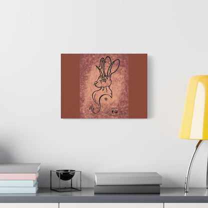 Dust Storm Jackalope Bust Drawing Canvas Wall Decor