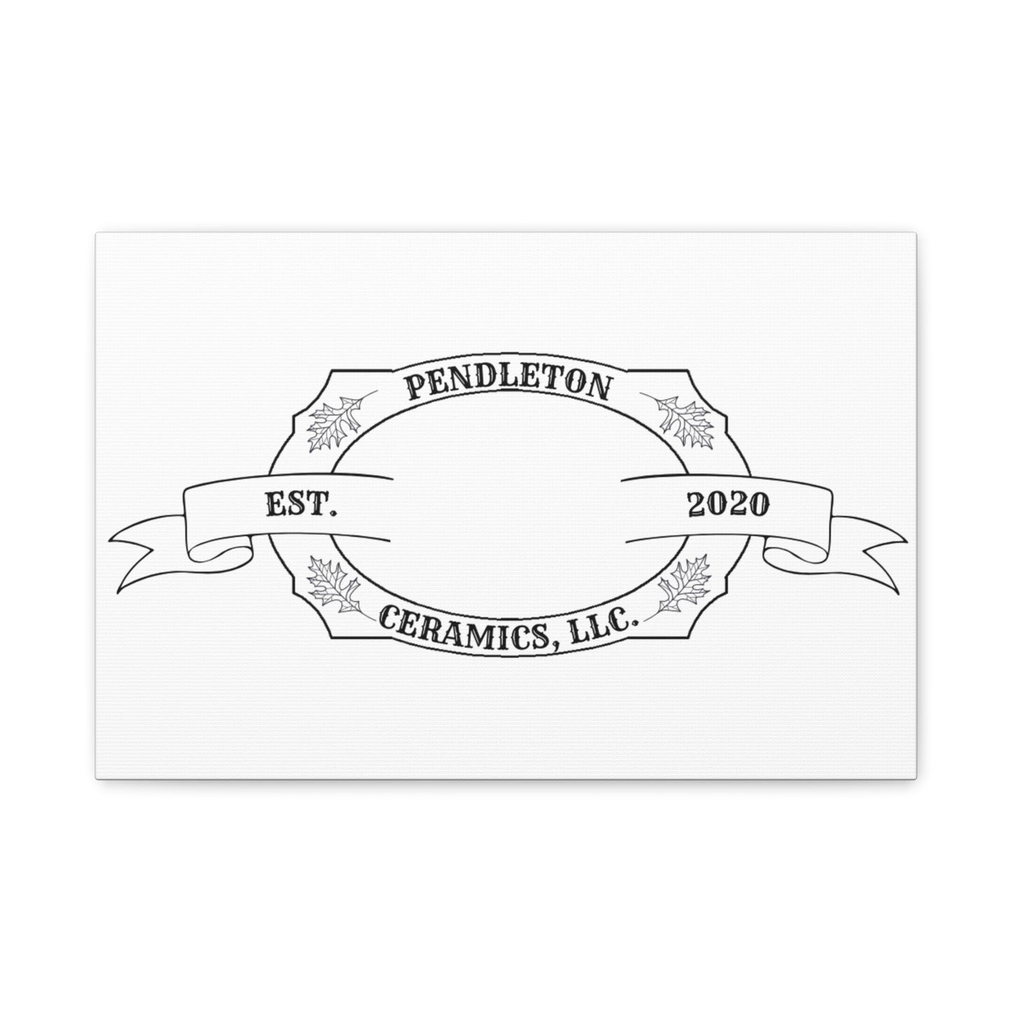 Pendleton Ceramics Logo Custom Framed Canvas Wall Art