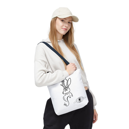 Jackalope Bust Drawing Tote White Bag