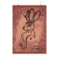 Dust Storm Jackalope Bust Drawing Wall Art