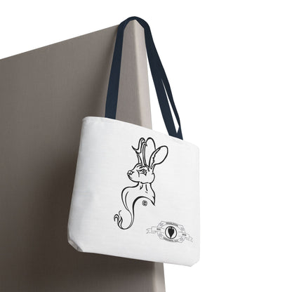 Jackalope Bust Drawing Tote White Bag