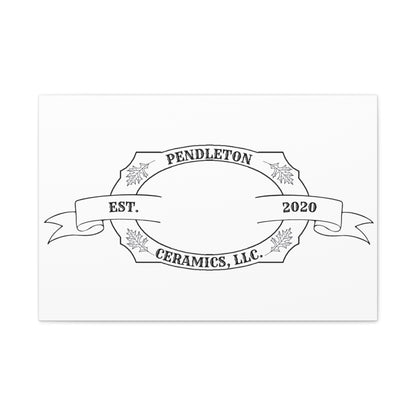 Pendleton Ceramics Logo Custom Framed Canvas Wall Art
