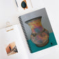 Western Raku Ceramic Vase Design Spiral Ruled Line Notebook