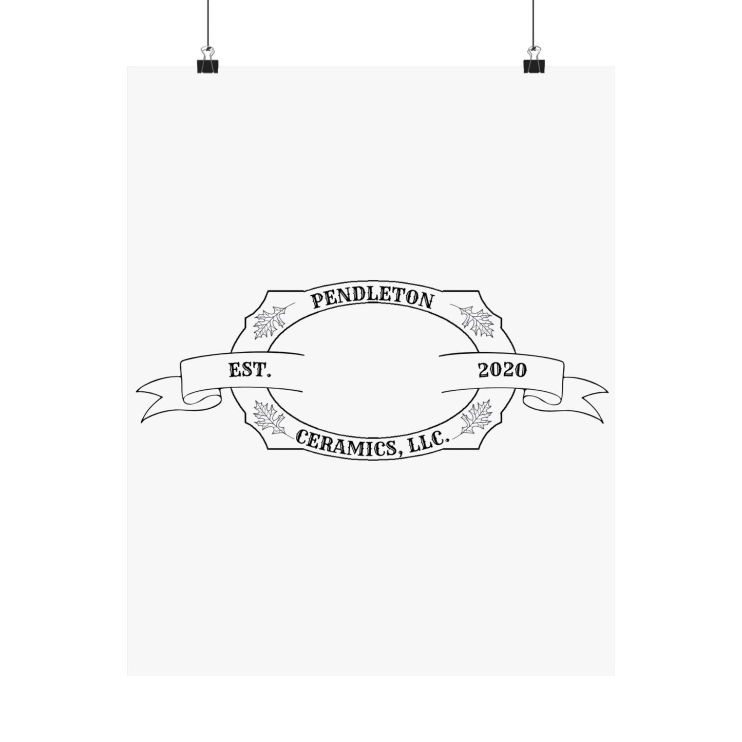 Pendleton Ceramics Logo Matte Vertical Poster