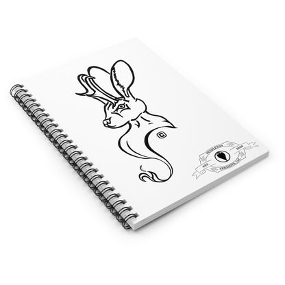 Jackalope Bust Drawing Spiral Rule Lined Notebook