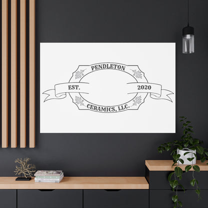 Pendleton Ceramics Logo Custom Framed Canvas Wall Art