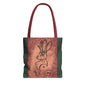 Dust Storm Jackalope Bust Drawing Tote Green Bag