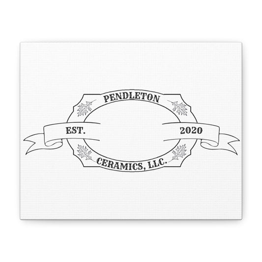 Pendleton Ceramics Logo Custom Framed Canvas Wall Art
