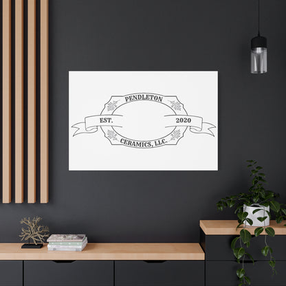 Pendleton Ceramics Logo Custom Framed Canvas Wall Art