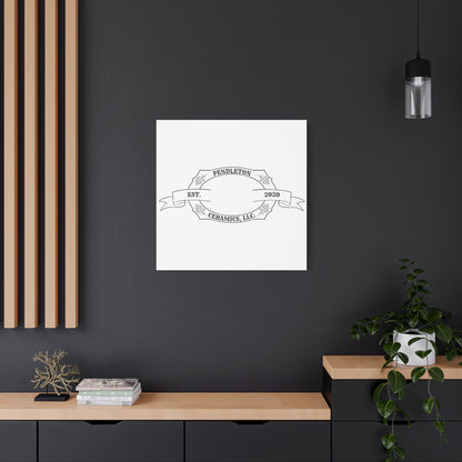 Pendleton Ceramics Logo Custom Framed Canvas Wall Art
