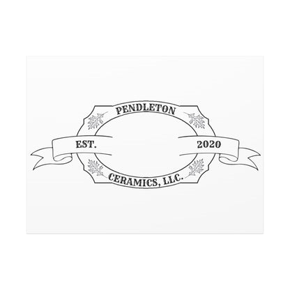 Pendleton Ceramics Logo Custom Framed Canvas Wall Art