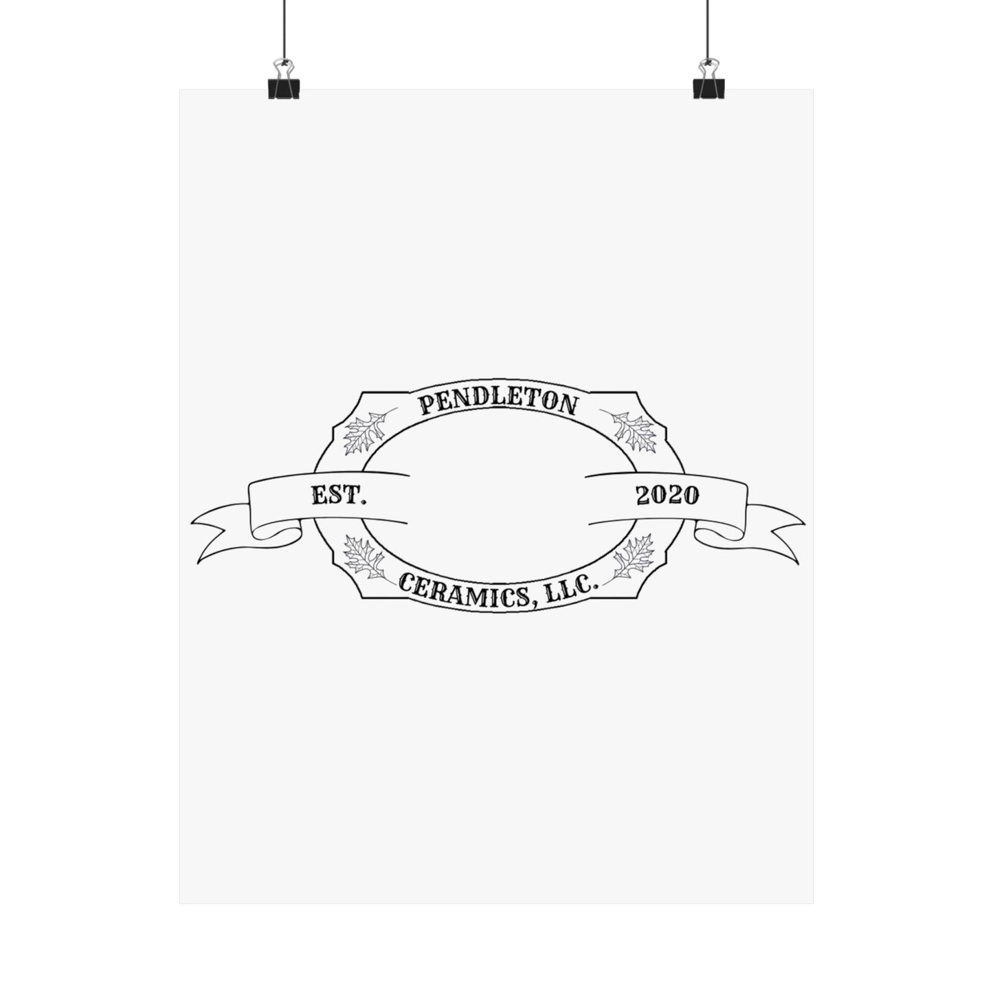 Pendleton Ceramics Logo Matte Vertical Poster