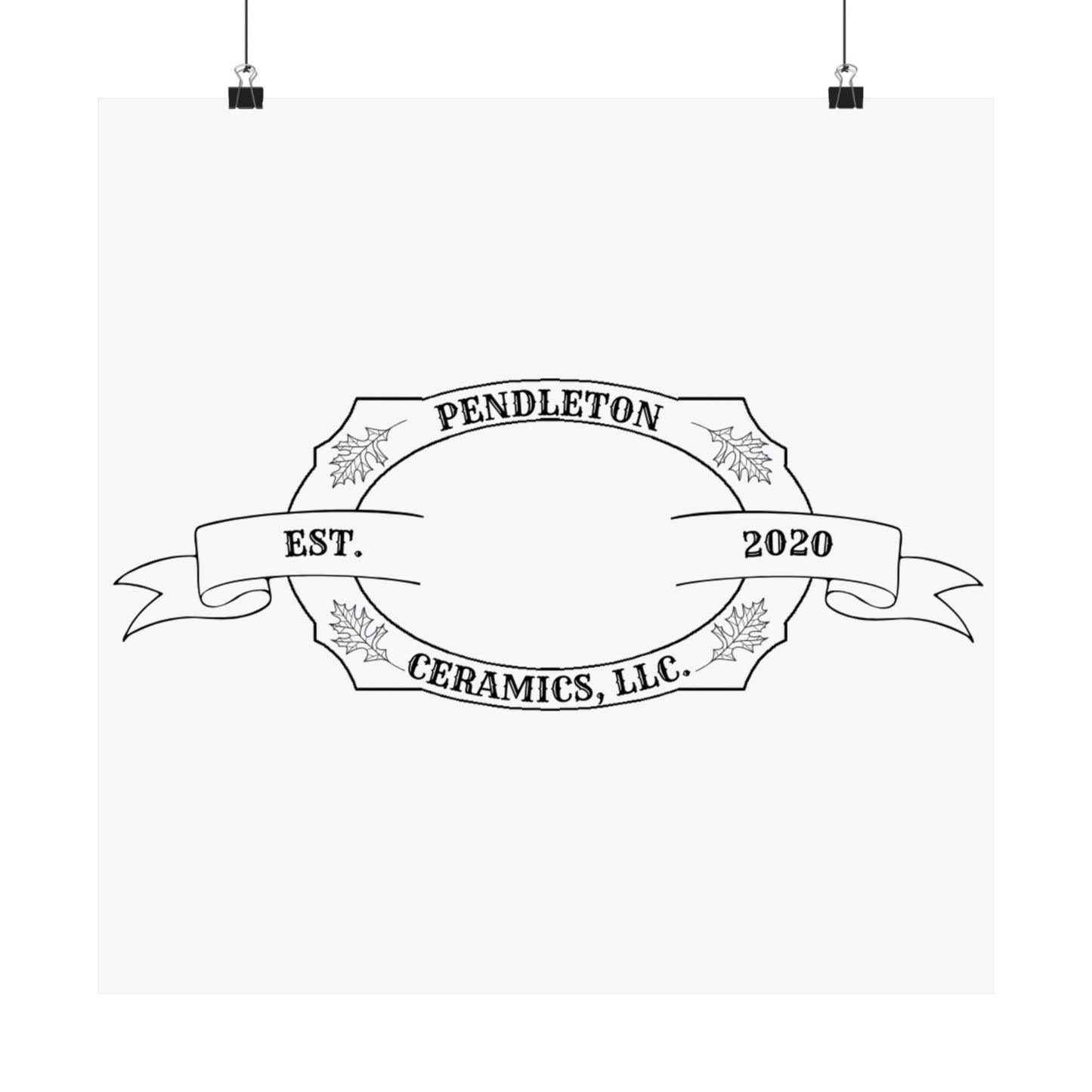 Pendleton Ceramics Logo Matte Vertical Poster