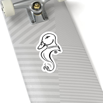 Duck Animal Bust Drawing Kiss-Cut Stickers