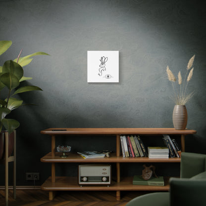 Jackalope Bust Drawing Art Stretched Canvas Wall Decor
