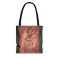 Dust Storm Jackalope Bust Drawing Tote Green Bag