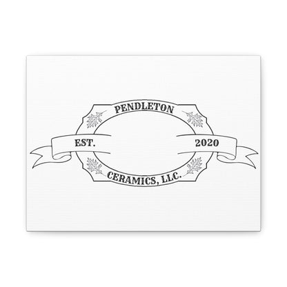 Pendleton Ceramics Logo Custom Framed Canvas Wall Art