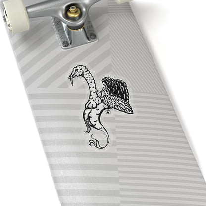 Turkey Animal Bust Drawing Kiss-Cut Stickers