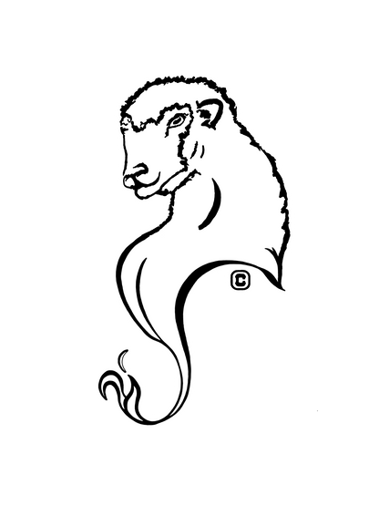 Duck Animal Bust Drawing Kiss-Cut Stickers