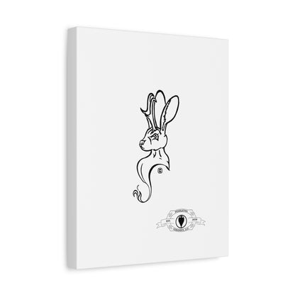 Jackalope Bust Drawing Art Stretched Canvas Wall Decor