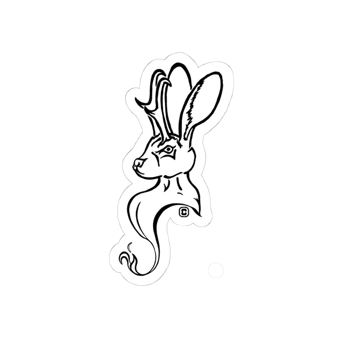 Jackalope Bust Kiss-Cut Stickers