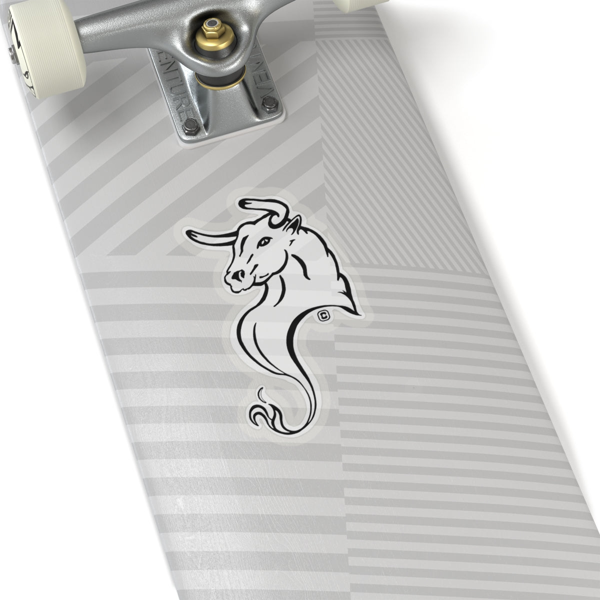 Bull Horns Up Animal Bust Drawing Kiss-Cut Stickers